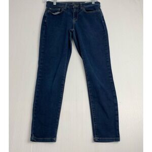 Michael Kors Womens‎ Size 4 Dark Wash Mid Rise Izzy Cropped Skinny Jeans Stretch